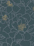 Gardena Embroidered Floral fabric in indigo color - pattern number 4122-27009 - by A Street Prints in the Terrace collection