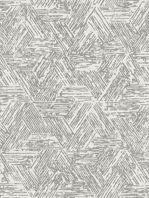 Retreat Quilted Geometric wallpaper in charcoal color - pattern number 4122-27031 - by A Street Prints in the Terrace collection