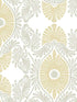 Villa Embellished Ogee wallpaper in light yellow color - pattern number 4122-72400 - by A Street Prints in the Terrace collection