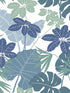 Medellin Rainforest Floor wallpaper in blue color - pattern number 4122-72411 - by A Street Prints in the Terrace collection