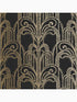 Art Deco Geometric fabric in black and gold color - pattern number 104299 - by Graham and Brown in the Graham and Brown Collection collection