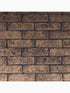 Metallic Brick fabric in bronze and black color - pattern number 104383 - by Graham and Brown in the Graham and Brown Collection collection