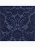 Gothic Damask Flock fabric in cobalt blue and black color - pattern number 104563 - by Graham and Brown in the Graham and Brown Collection collection