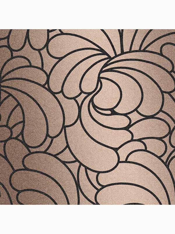 Bananas Bling Abstract wallpaper in rose gold and black color - pattern number 105282 - by Graham and Brown in the Graham and Brown Collection collection