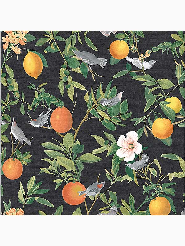 Amalfi Tropical wallpaper in umore black color - pattern number 105642 - by Graham and Brown in the Graham and Brown Collection collection