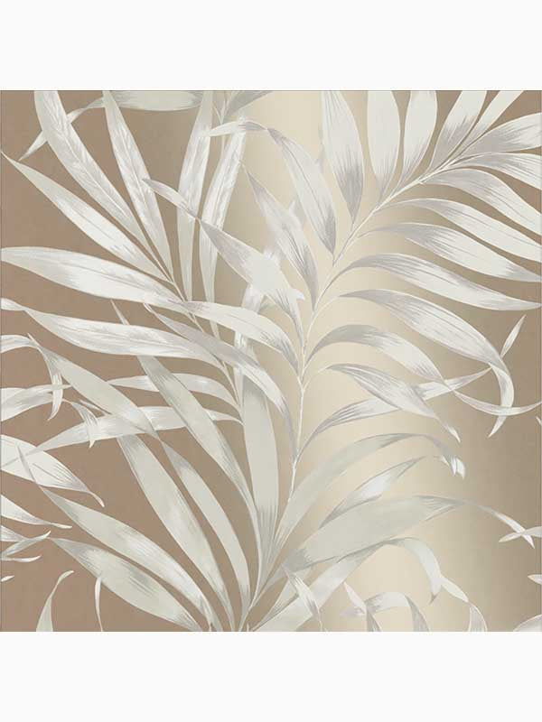 Yasuni Leaves Tropical wallpaper in nude cream neutral color - pattern number 105661 - by Graham and Brown in the Graham and Brown Collection collection
