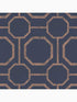 Sashiko Geometric fabric in navy blue and copper color - pattern number 105772 - by Graham and Brown in the Graham and Brown Collection collection