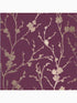 Meiying Floral Trail fabric in mauve purple gold color - pattern number 105918 - by Graham and Brown in the Graham and Brown Collection collection