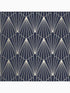 Rene Geometric wallpaper in nightfall navy blue and silver color - pattern number 105928 - by Graham and Brown in the Graham and Brown Collection collection