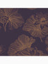 Lotus Floral wallpaper in plum purple and copper color - pattern number 105936 - by Graham and Brown in the Graham and Brown Collection collection