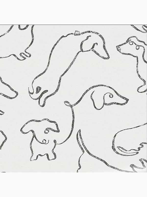 Buckley Animals wallpaper in monochrome white and black color - pattern number 106289 - by Graham and Brown in the Graham and Brown Collection collection