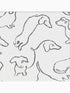 Buckley Animals wallpaper in monochrome white and black color - pattern number 106289 - by Graham and Brown in the Graham and Brown Collection collection