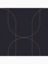 Palais Geometric fabric in navy blue and copper color - pattern number 112189 - by Graham and Brown in the Graham and Brown Collection collection