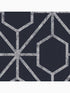 Rinku Geometric wallpaper in navy blue and silver color - pattern number 112200 - by Graham and Brown in the Graham and Brown Collection collection