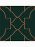 Versailles Geometric fabric in emerald green and copper color - pattern number 113959 - by Graham and Brown in the Graham and Brown Collection collection