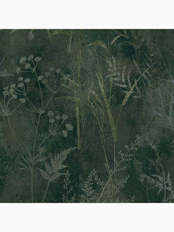 Restore Trees fabric in emerald green color - pattern number 115042 - by Graham and Brown in the Graham and Brown Collection collection