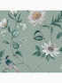 Nuit Floral Birds wallpaper in sage green color - pattern number 115046 - by Graham and Brown in the Graham and Brown Collection collection