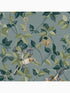 Lock and Key Leaves Tropical fabric in aqua blue color - pattern number 115050 - by Graham and Brown in the Graham and Brown Collection collection