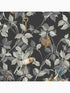 Lock and Key Leaves Tropical fabric in charcoal black color - pattern number 115051 - by Graham and Brown in the Graham and Brown Collection collection