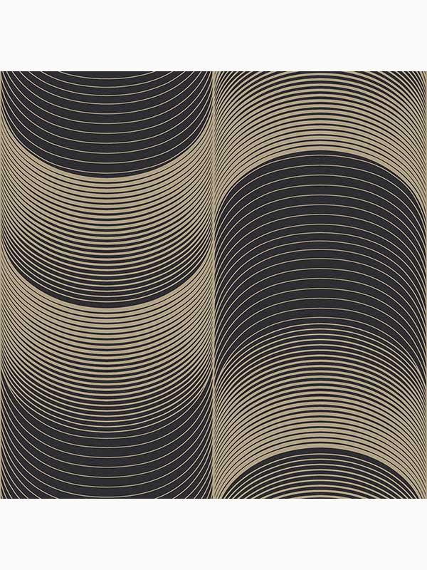 Eclipse Geometric fabric in black and gold color - pattern number 115066 - by Graham and Brown in the Graham and Brown Collection collection