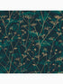Clarissa Hulse Wild Chervil wallpaper in kingfisher and gold color - pattern number 120394 - by Graham and Brown in the Graham and Brown Collection collection