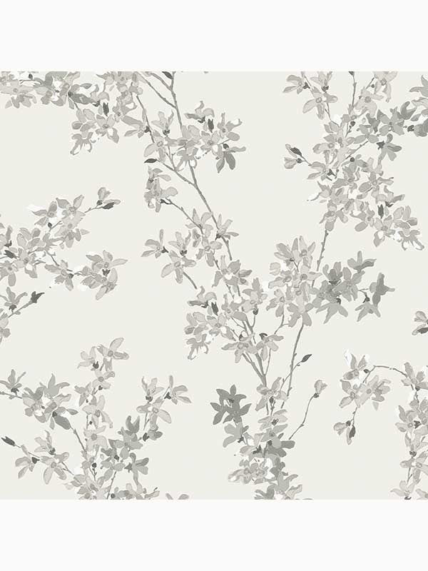 Forsythia fabric in steel color - pattern number 113349 - by Laura Ashley in the Laura Ashley Collection collection