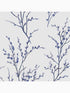 Pussy Willow fabric in off white and midnight color - pattern number 113360 - by Laura Ashley in the Laura Ashley Collection collection