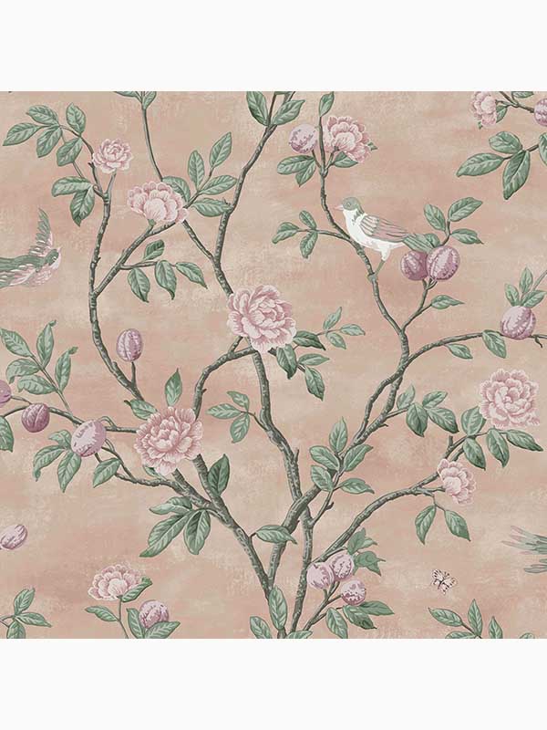 Eglantine wallpaper in blush color - pattern number 113372 - by Laura Ashley in the Laura Ashley Collection collection