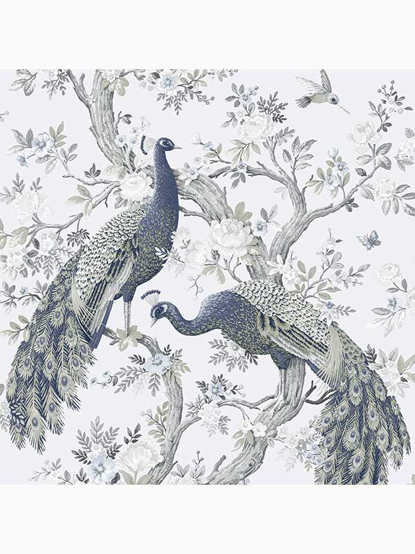 Belvedere wallpaper in midnight color - pattern number 113397 - by Laura Ashley in the Laura Ashley Collection collection