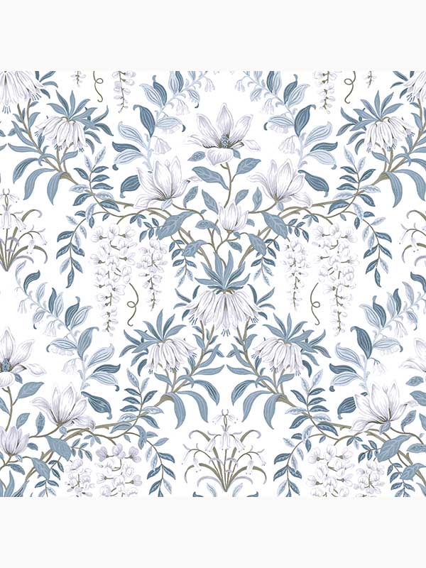 Parterre wallpaper in off white and seaspray color - pattern number 113405 - by Laura Ashley in the Laura Ashley Collection collection