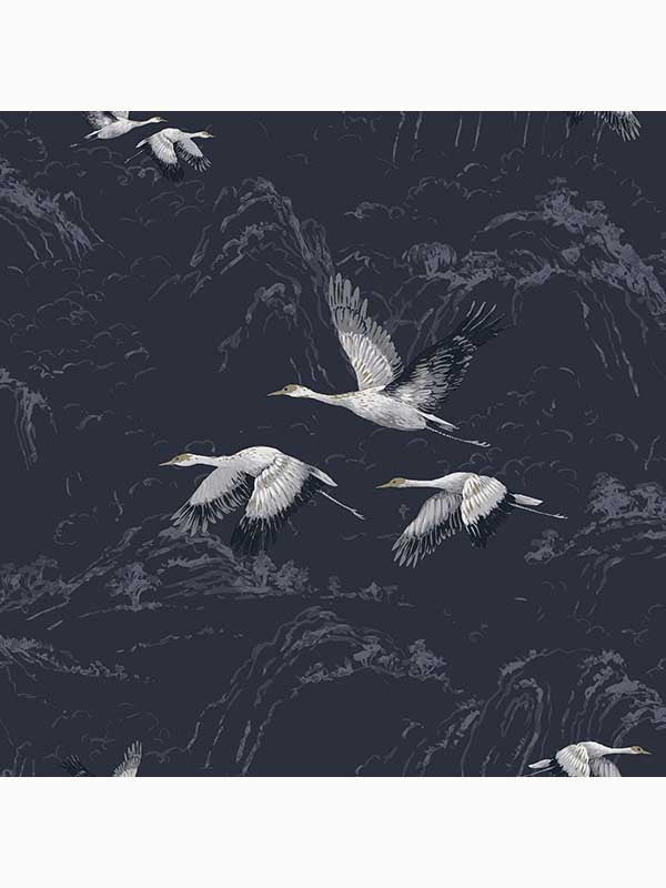 Animalia fabric in midnight color - pattern number 114894 - by Laura Ashley in the Laura Ashley Collection collection