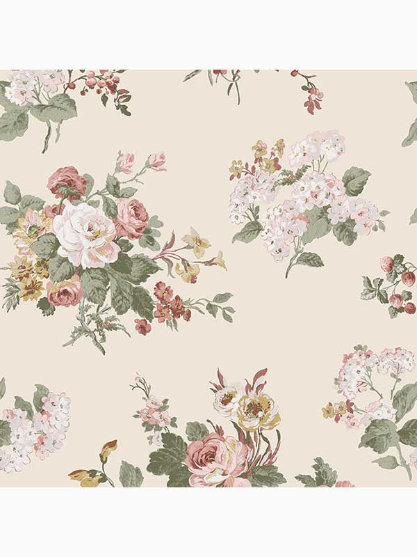 Rosemore wallpaper in pale sable color - pattern number 114897 - by Laura Ashley in the Laura Ashley Collection collection