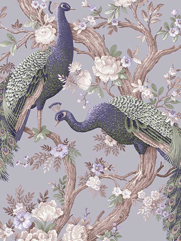 Belvedere wallpaper in pale iris color - pattern number 115253 - by Laura Ashley in the Laura Ashley Collection collection