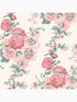 Hollyhocks fabric in coral pink color - pattern number 118479 - by Laura Ashley in the Laura Ashley Collection collection