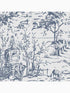 Toile de Jouy wallpaper in dark seaspray blue color - pattern number 118494 - by Laura Ashley in the Laura Ashley Collection collection