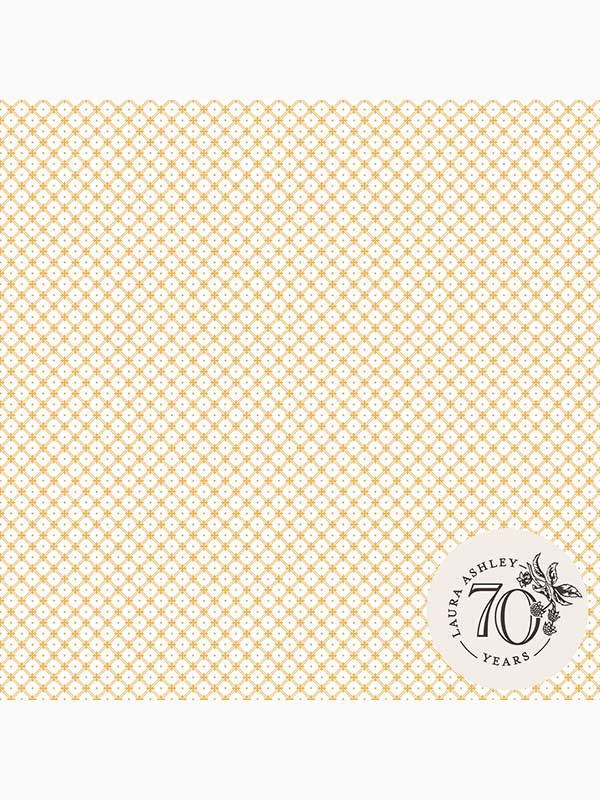 Wickerwork wallpaper in pale ochre yellow color - pattern number 119849 - by Laura Ashley in the Laura Ashley Collection collection