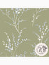 Pussy Willow fabric in moss green color - pattern number 121074 - by Laura Ashley in the Laura Ashley Collection collection