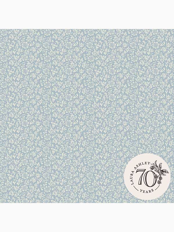 Sweet Alyssum wallpaper in pale seaspray blue color - pattern number 121078 - by Laura Ashley in the Laura Ashley Collection collection