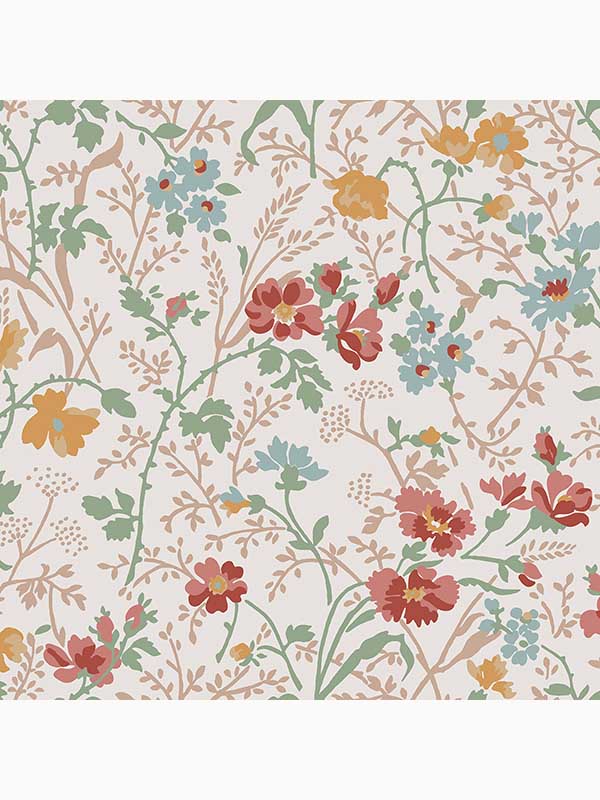 Shropshire Posy wallpaper in antique pink color - pattern number 121082 - by Laura Ashley in the Laura Ashley Collection collection