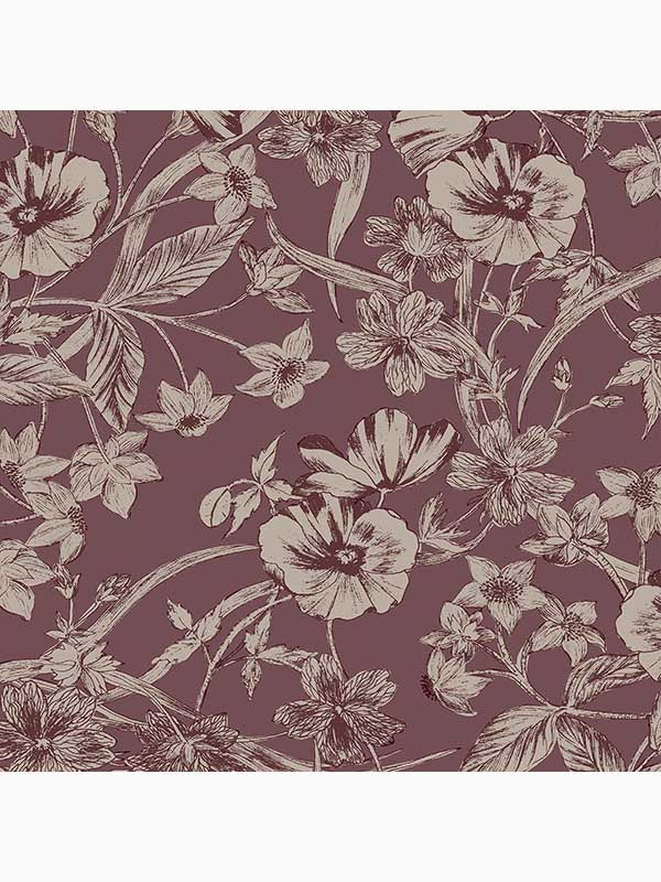 Summerhill wallpaper in pale blackberry color - pattern number 121086 - by Laura Ashley in the Laura Ashley Collection collection