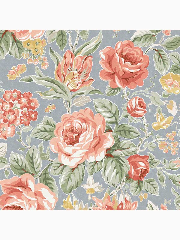 Wild Roses wallpaper in ochre yellow color - pattern number 122753 - by Laura Ashley in the Laura Ashley Collection collection