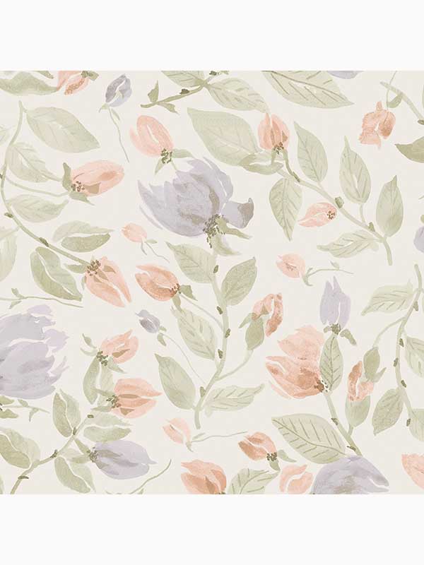 Orisia Peony wallpaper in pale sage green color - pattern number 122761 - by Laura Ashley in the Laura Ashley Collection collection