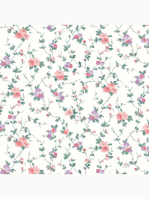 Priory wallpaper in coral pink color - pattern number 122765 - by Laura Ashley in the Laura Ashley Collection collection