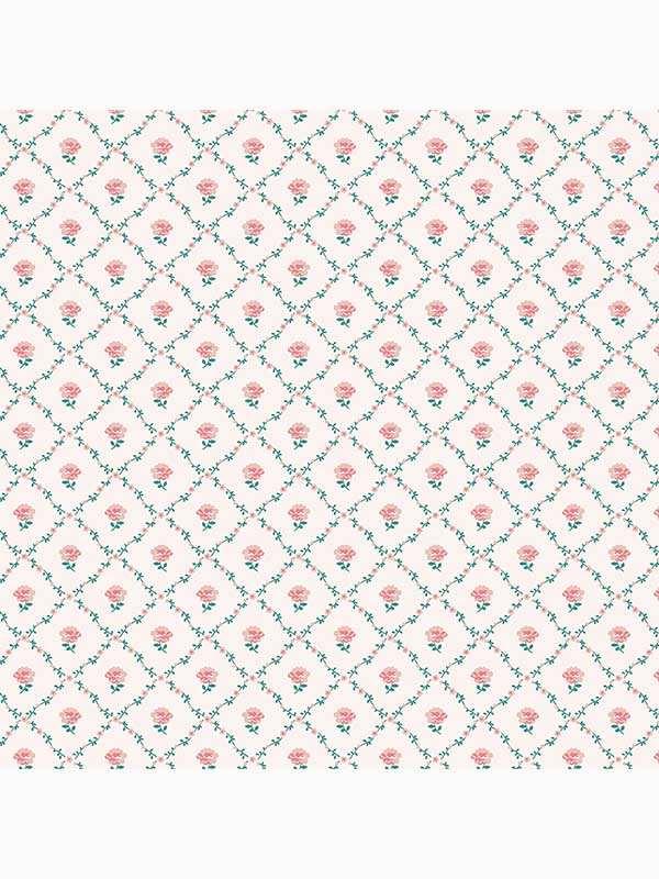 Kate wallpaper in coral pink color - pattern number 122766 - by Laura Ashley in the Laura Ashley Collection collection