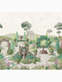 Naunton Folly 6 Panel mural in fern green color - pattern number 122770 - by Laura Ashley in the Laura Ashley Collection collection