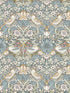 Strawberry Thief fabric in slate color - pattern number W0171/05.CAC.0 - by Clarke and Clarke in the William Morris Wallcovering collection