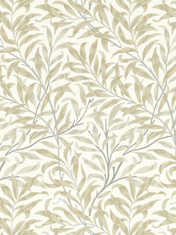 Willow Boughs fabric in linen color - pattern number W0172/03.CAC.0 - by Clarke and Clarke in the William Morris Wallcovering collection