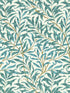 Willow Boughs fabric in teal color - pattern number W0172/05.CAC.0 - by Clarke and Clarke in the William Morris Wallcovering collection