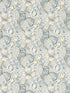 Golden Lily fabric in slate color - pattern number W0174/02.CAC.0 - by Clarke and Clarke in the William Morris Wallcovering collection