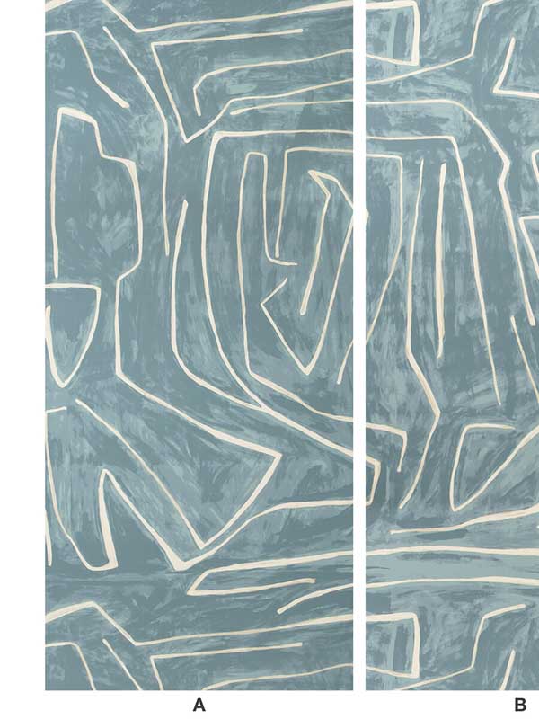 Graffito fabric in deep sky color - pattern number GWP-3501.15.0 - by Lee Jofa Modern in the Kelly Wearstler Volume I collection